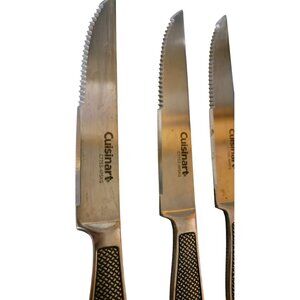 Cuisinart Classic 4.5" Steak Knives Set Of 3 Stainless Steel Graphix Handle